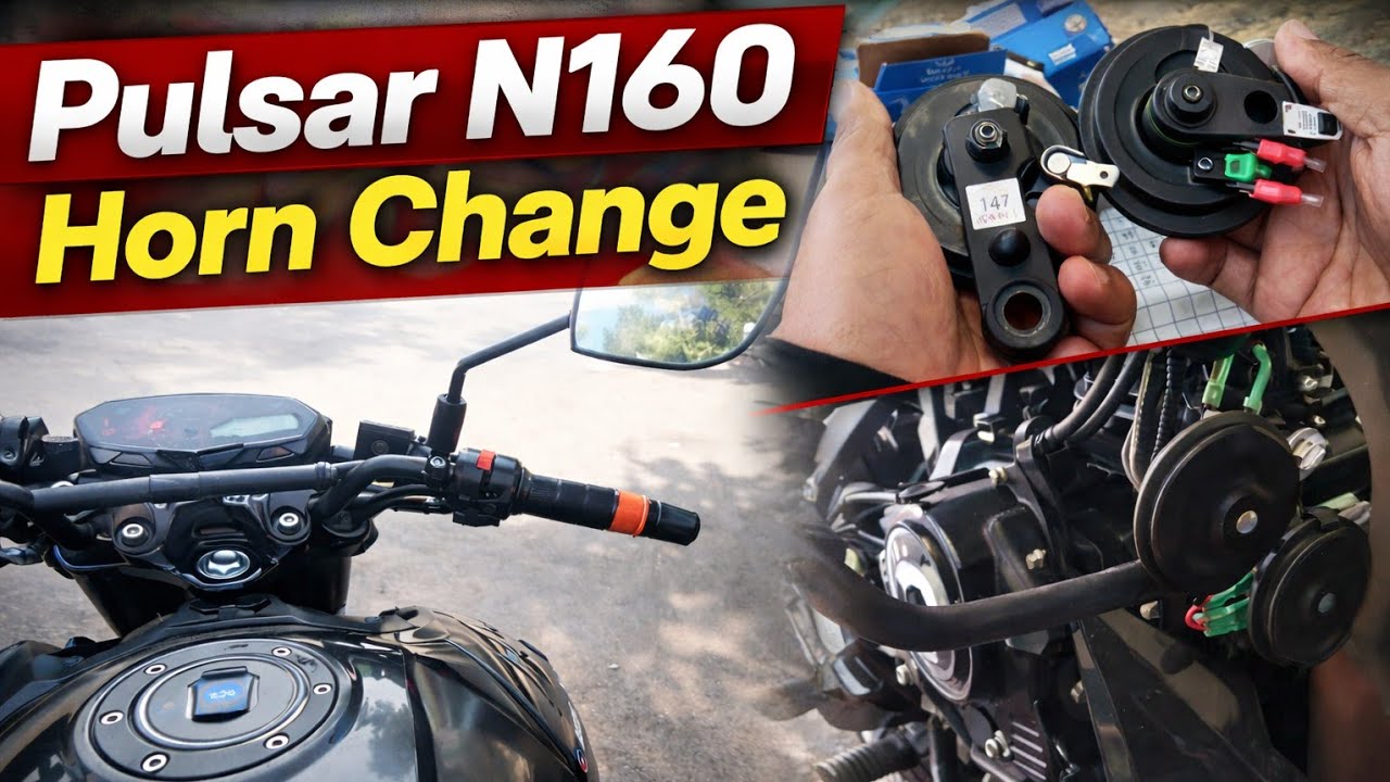 Pulsar N160 Horn Change 🔊 | Stock vs New Horn Sound Test | Guys Comment Me which Horn Sound Is Best.