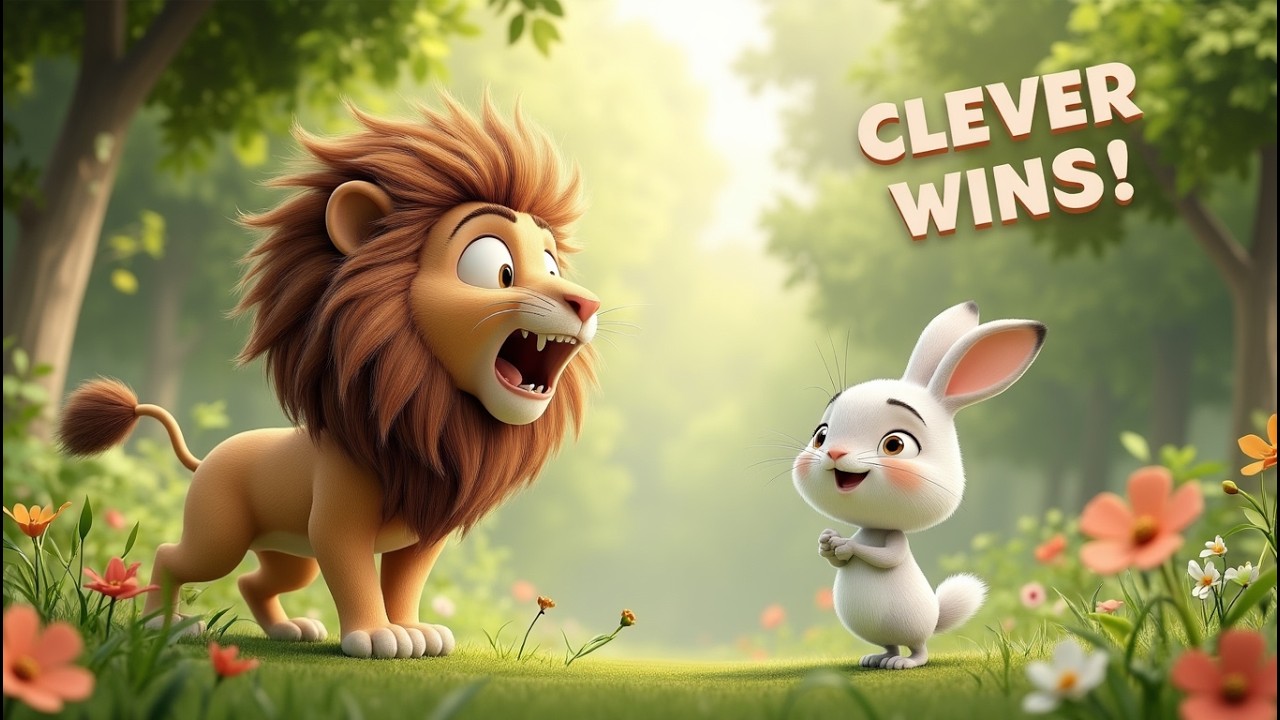 🦁🐰 The Lion and the Clever Rabbit | Kids Moral Story