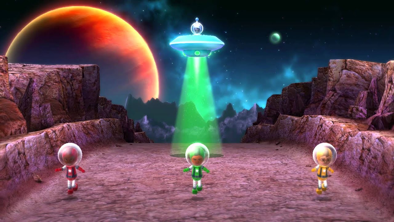 Wii Party U Minigame Showcase - UFO Zap Up (1 vs Rivals)
