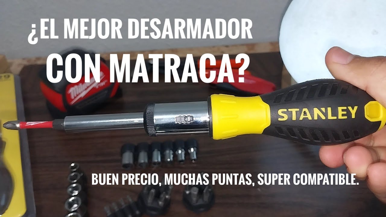 Desarmador Stanley STHT54925-840. Incluye varias puntas y dados. Super compatible.
