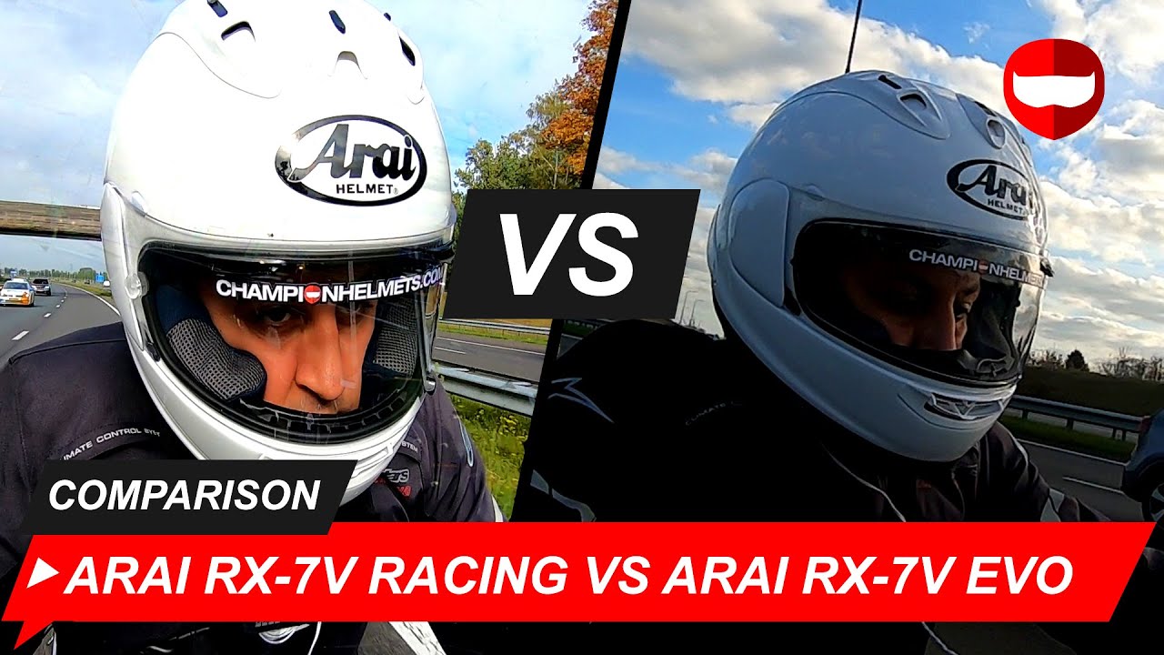 Arai RX-7V Racing vs Arai RX-7V Evo - Champion Helmets
