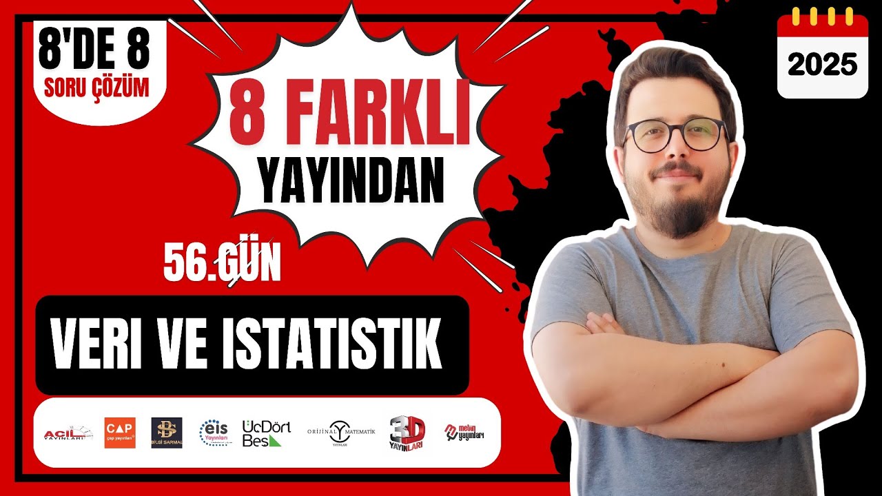 56.GÜN VERİ VE İSTATİSTİK 8'DE 8 SORU ÇÖZÜM | 58 GÜNDE TYT MATEMATİK KAMPI 