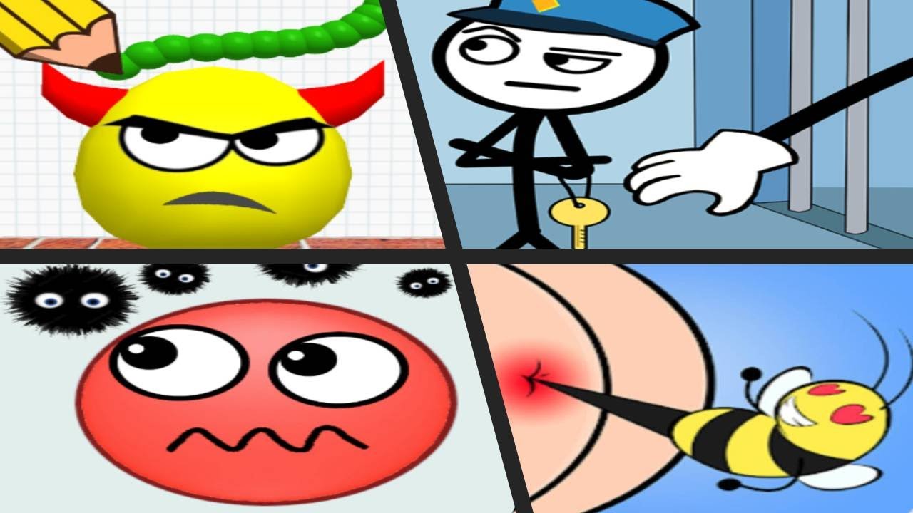 DRAW TO SMASH vs THIEF PUZZLE vs HIDE BALL vs HELP ME PLEASE - Satisfying Quadruple Gameplay