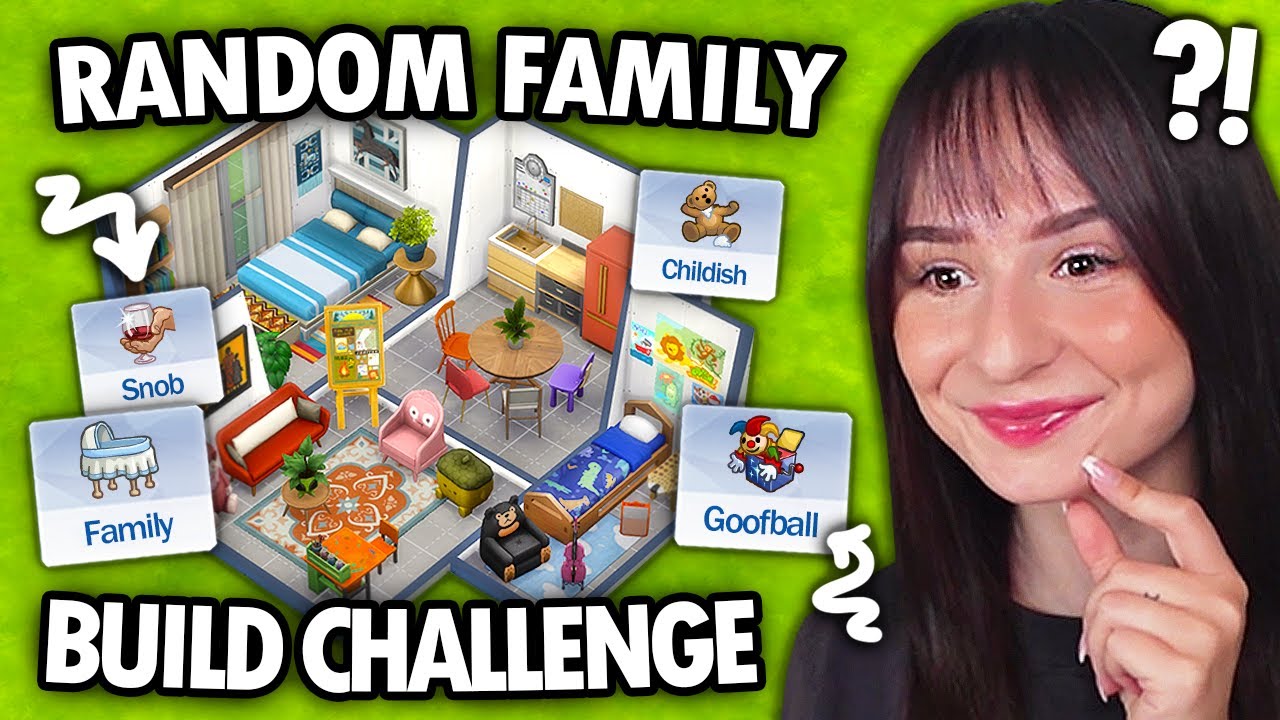 I built a house for a RANDOMISED FAMILY challenge in The Sims 4