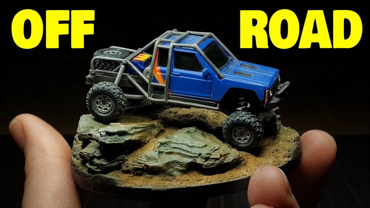 Custom Off-road Jeep mini Diorama | Scratch building and 3D modelling
