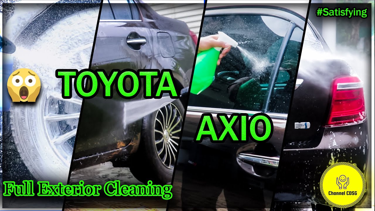 Toyota AXIO Car Full Cleaning l Shine Coating l Glass Cleaning l Tyre polishing l #satisfying