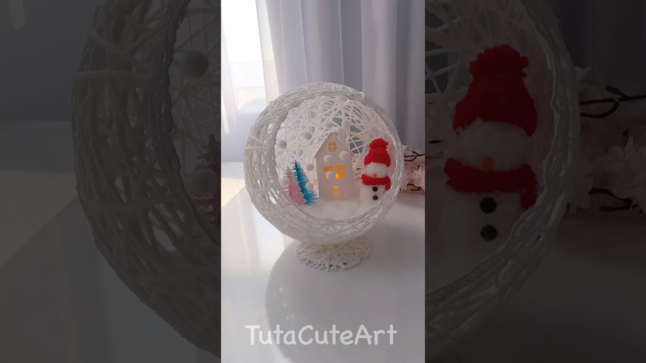 DIY Easy Cute Snowball Decoration 🏡☃️