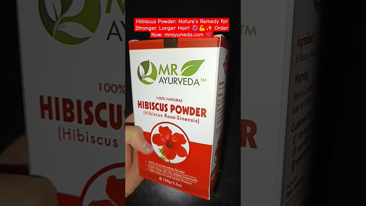 Grow Gorgeous Hair Fast with Hibiscus Powder! 🌺🌱 #hibiscusforhair #hairgrowth #hairtips #shorts