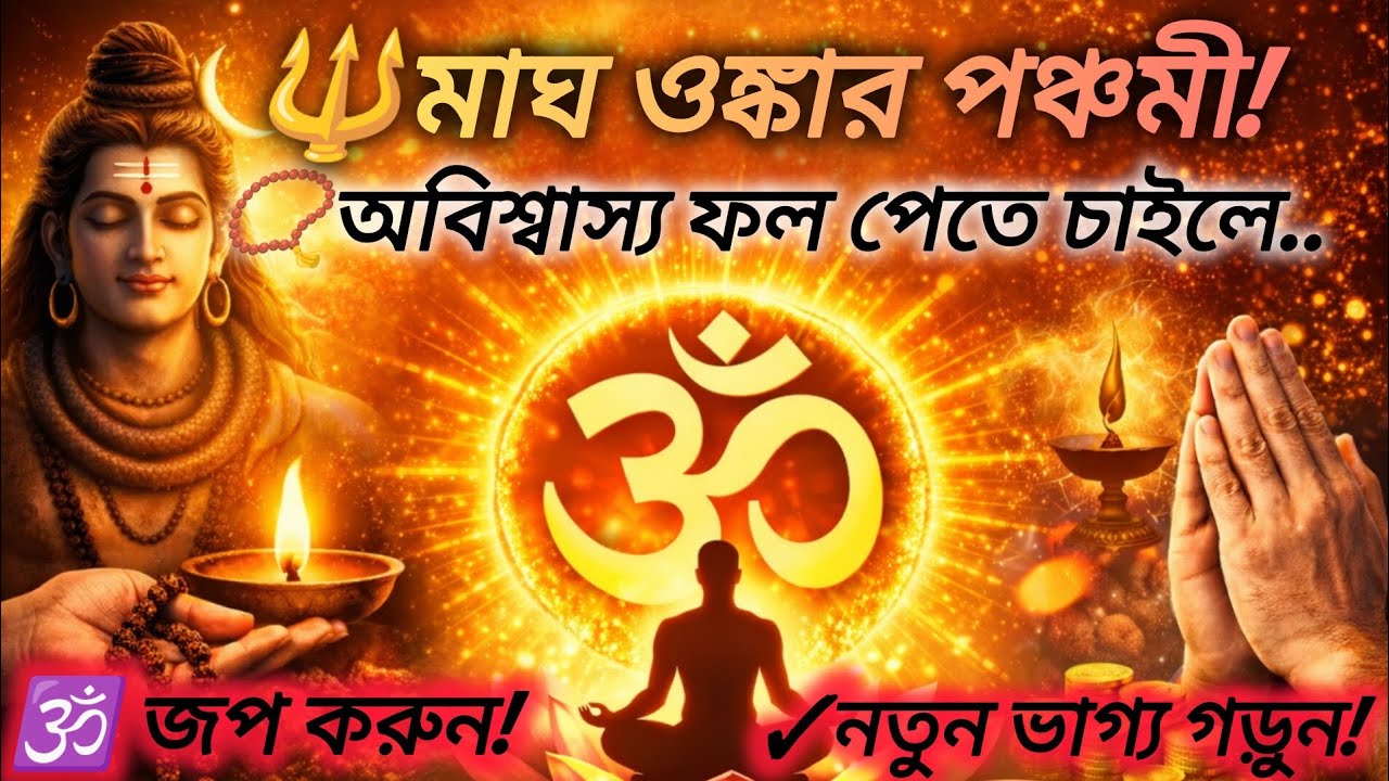 🕉️২৩ মাঘ ওঙ্কার পঞ্চমী | কৃষ্ণ পঞ্চমী আজ | Omkar Panchami 2026 | আজ কি করবেন? জীবনে বদল আনুন আজই🙏