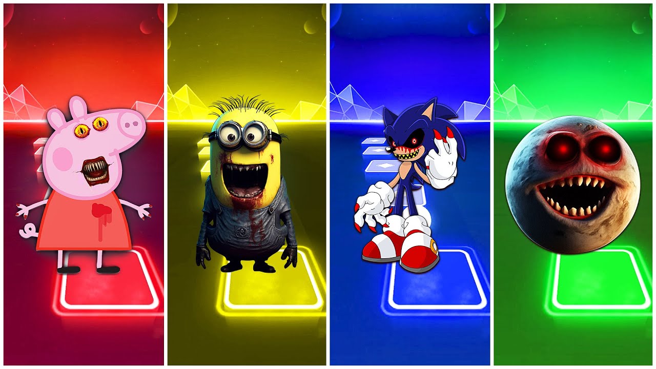 Peppa Pig 🆚 Minion exe 🆚 Sonic exe 🆚 Lunar Moon | Coffin Dance cover