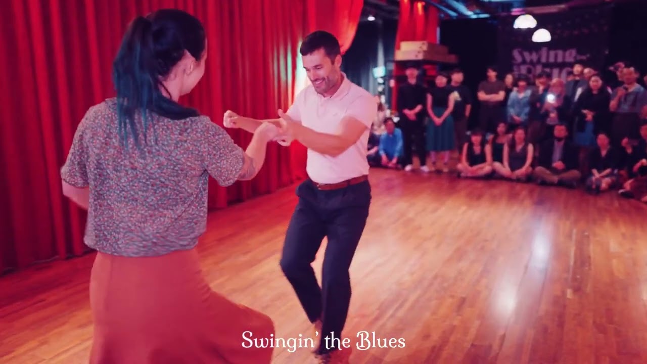 Swingin' the Blues 2023 | Lisa & Fabien Slow Lindy Hop Social Demo