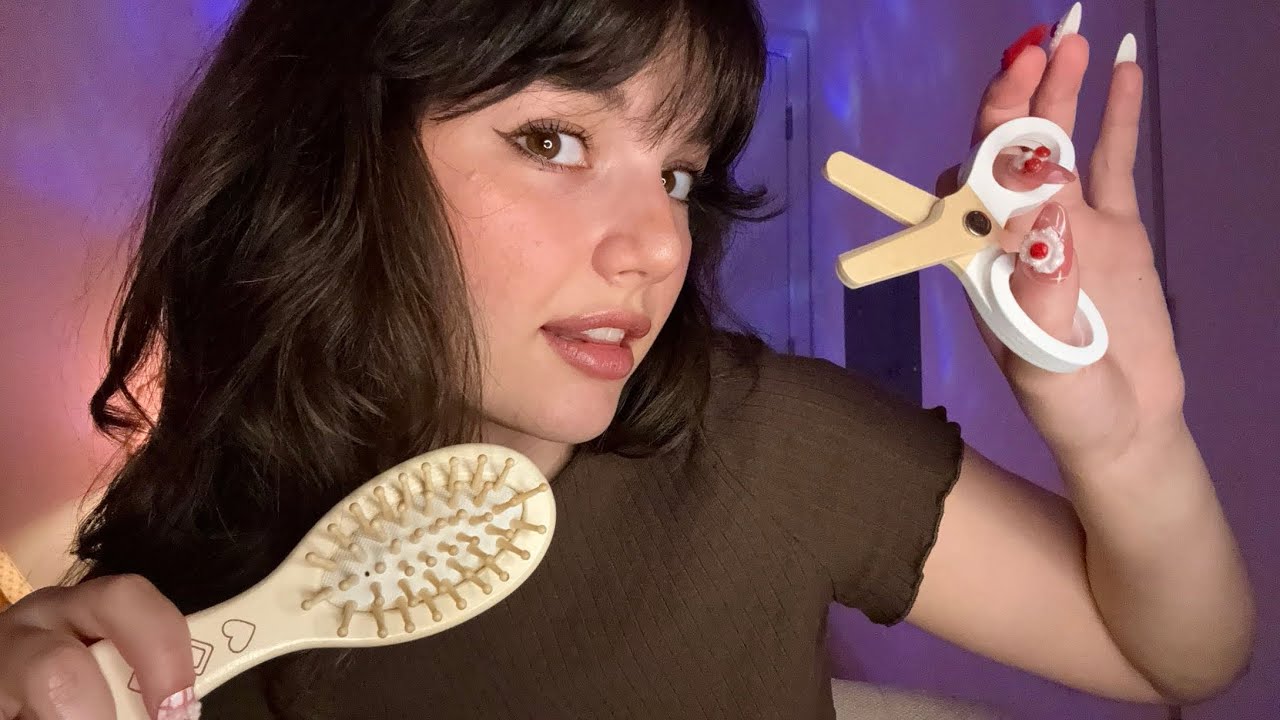 ASMR | Fast & Aggressive Haircut Roleplay ( Mouth Sounds, Fluffy Cover, Personal Attention )