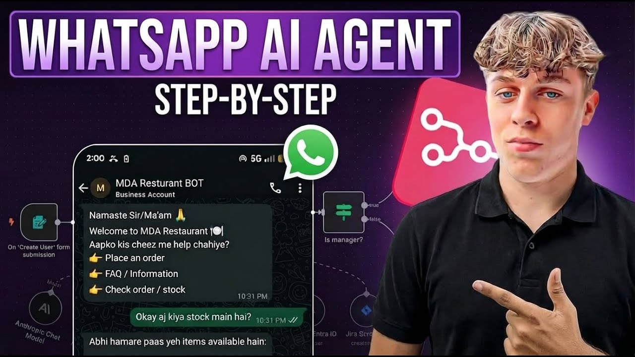 Лучший ИИ-агент WhatsApp для N8N (бесплатная настройка) 2026