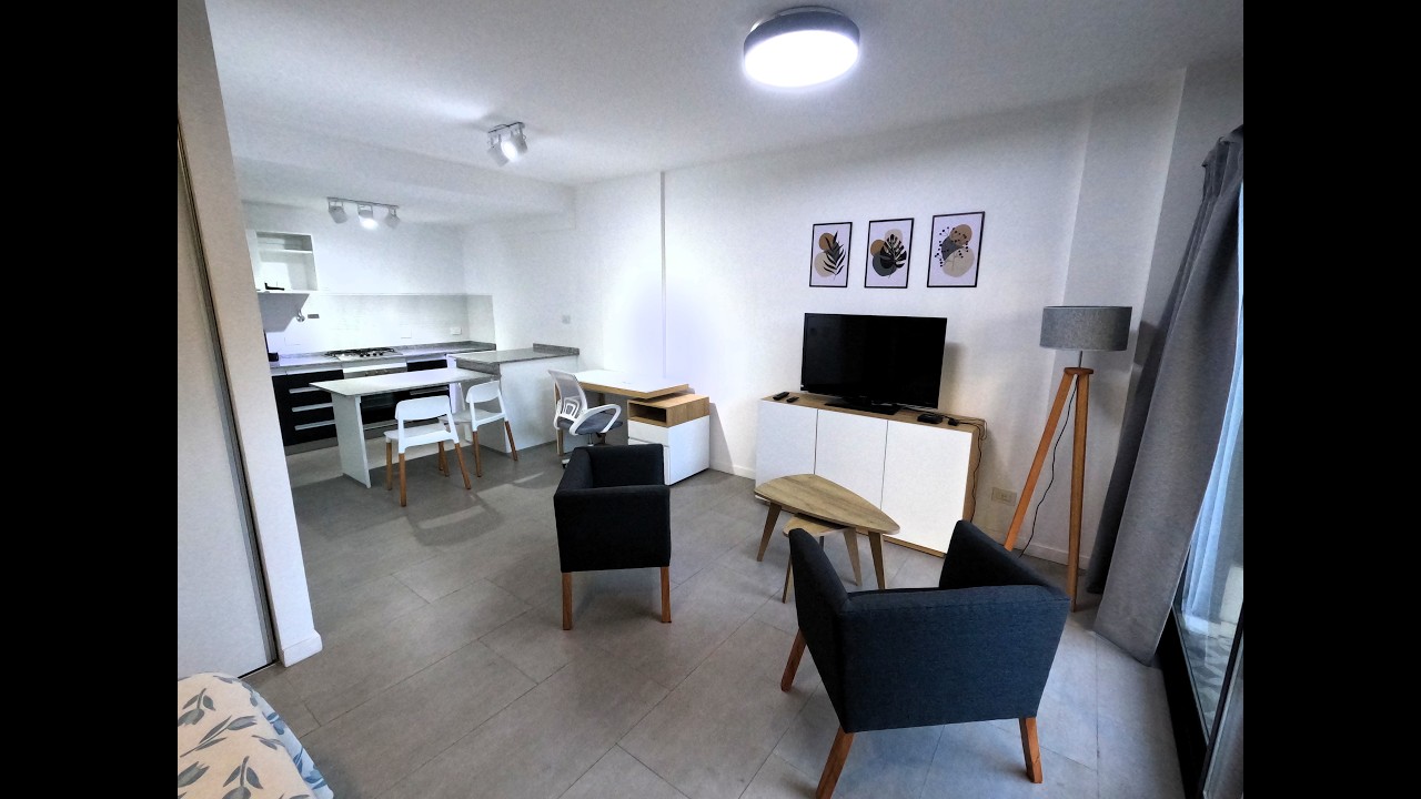 Departamento tipo loft monoambiente estilo 2 ambientes en alquiler, Monroe al 5200, con amenities.