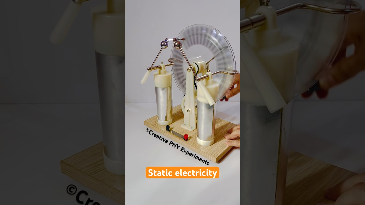 Static electricity generator #physicsexperiment#science #youtubeshorts#physics
