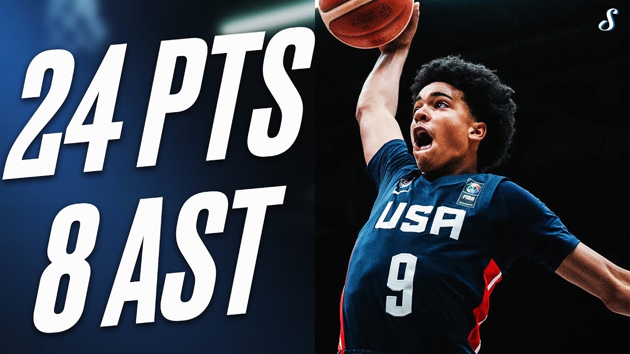 Mikel Brown Jr. vs Cameroon | FULL HIGHLIGHTS (U19 World Cup) | 24 PTS & 8 AST | July 1, 2025