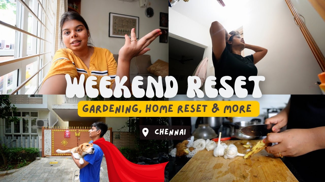 WEEKEND RESET ROUTINE 🌸  garden with me 🏝️ prep for the week 🍲 setting up my home 🏠