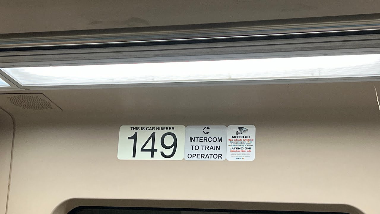 MARTA: CQ310 Gold Line Train #149 Ride Southbound From Lenox To North Avenue Stations: (08/26/2022)