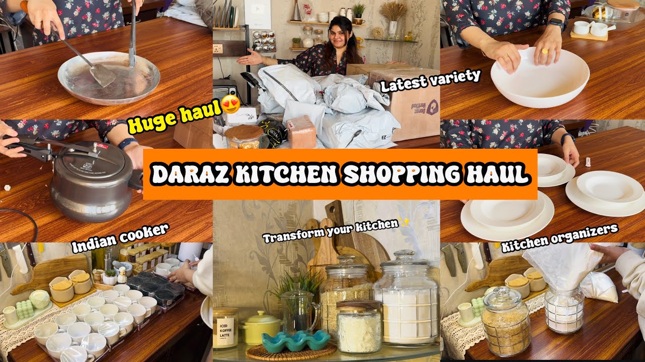 Huge DARAZ Kitchen Shopping Hual😍 Amazing variety,kitchen organizers,Indian cooker