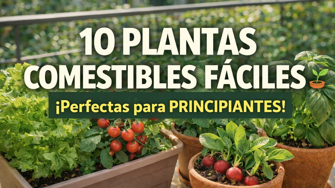 10 Plantas Comestibles Para Cultivar en Casa (Principiantes)