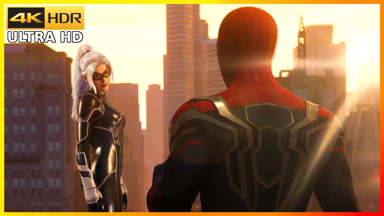 Spider-Man Remastered PS5™ Все сцены с Чёрной Кошкой 4K HDR 60 кадров в секунду (НОВЫЙ ГИБРИДНЫЙ ...
