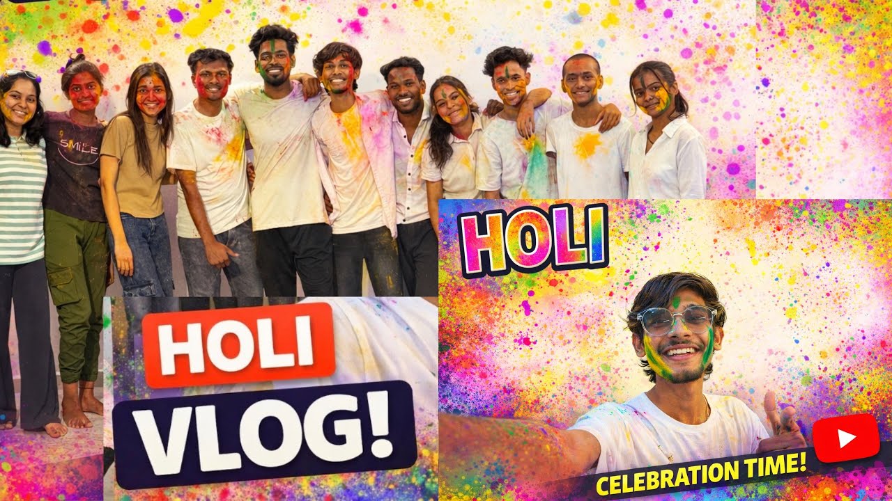 Holi Vlog..🎨💦😍   #newvlog #explorepage #viral #holi #1shvlogs