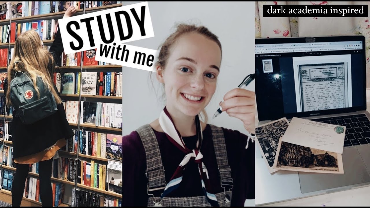 preparing for my dissertation 🤓 Dark Academia study with me