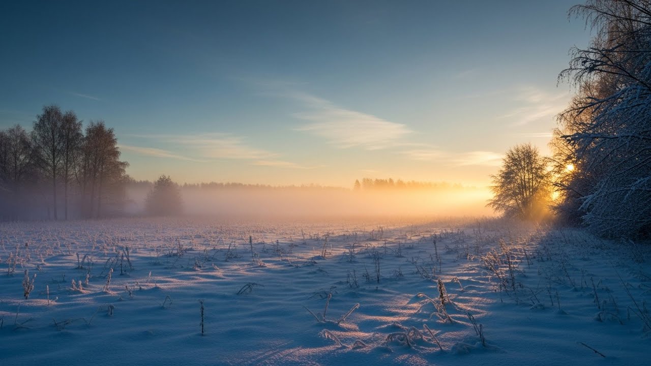 Instrumental Blues for Contemplation &ndash; Serene Winter Landscape