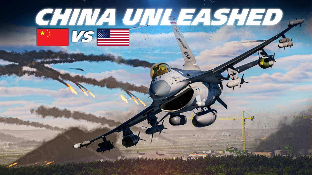 Китай в атаке | Внезапный авиаудар по базе США | F-16C VIPER | Digital Combat Simulator | DCS |