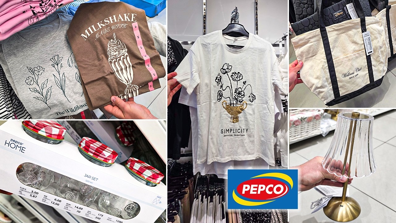 PEPCO NOWA KOLEKCJA TANICH BLUZEK DAMSKICH😱 PIĘKNA LAMPA❗ ZESTAW SŁOIK&Oacute;W / TORBA 🤩