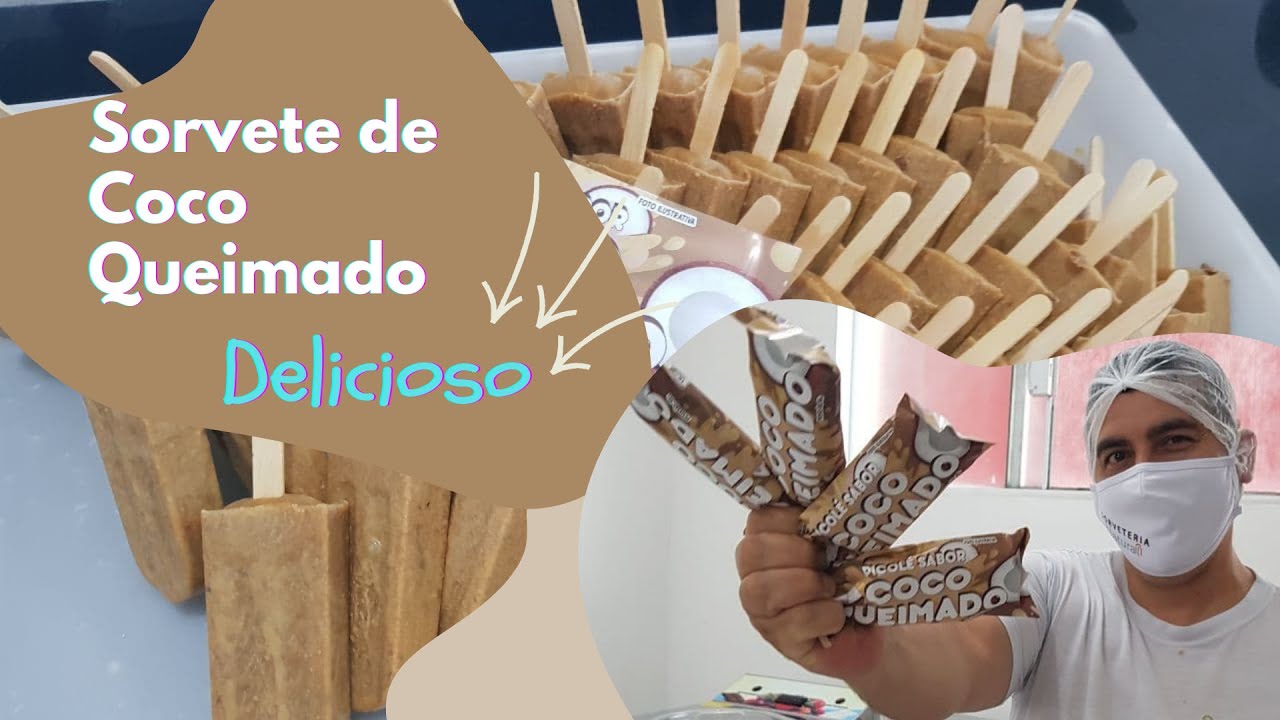 Delicioso Sorvete de Coco Queimado