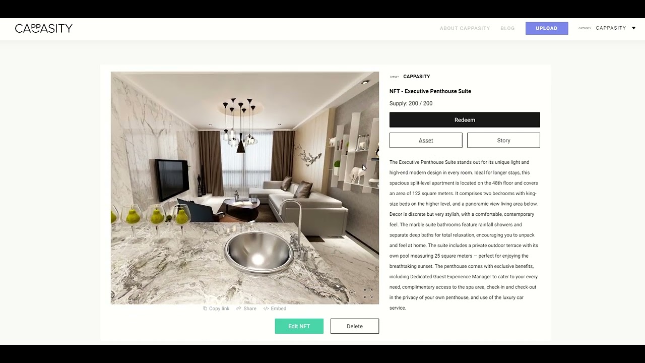 Cappasity NFT / loyalty program for hotels