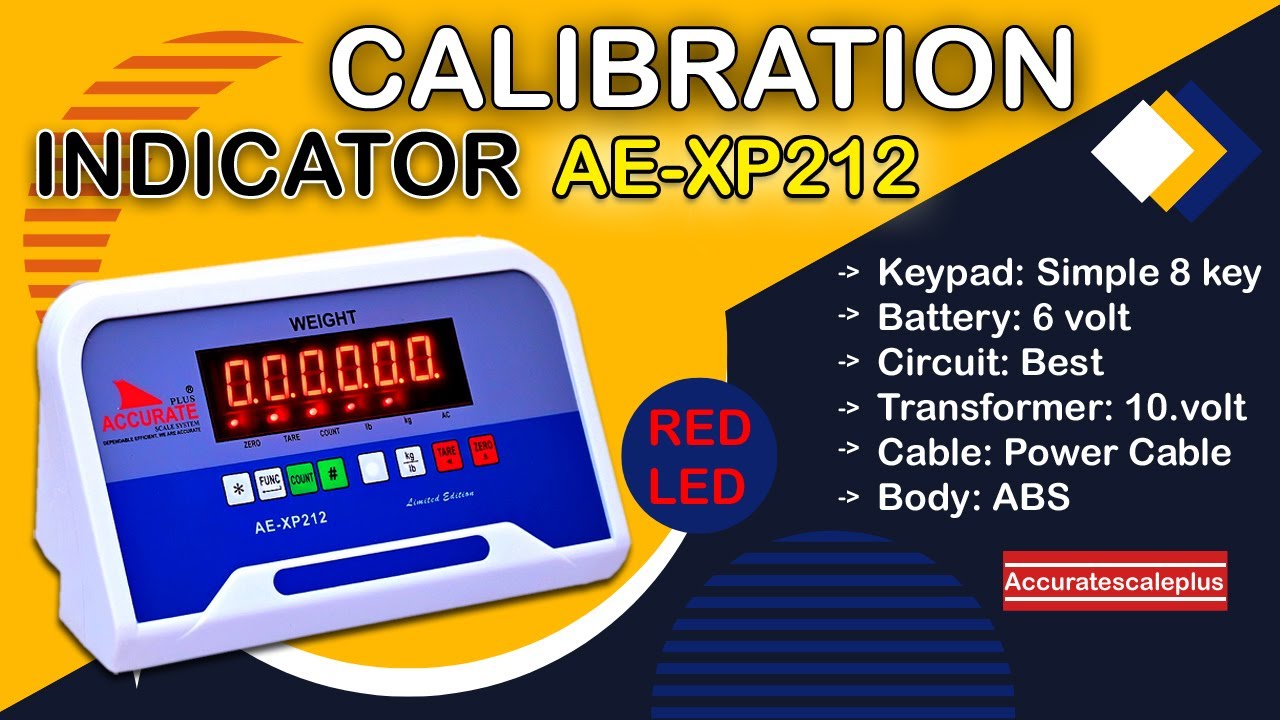 Calibration Of Accurate Indicator Model AE-XP212 RED LED