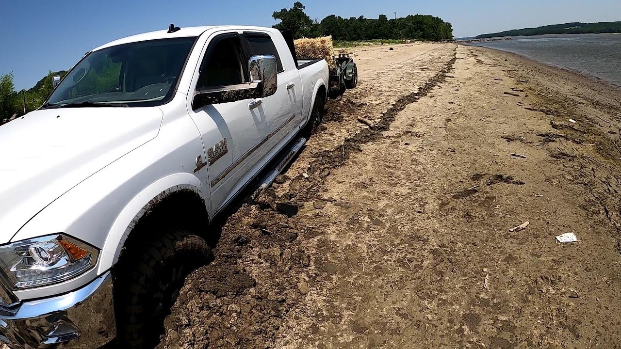 New Dodge Ram, Mark Twain Edition.  The Mississippi River Mud-Slide.