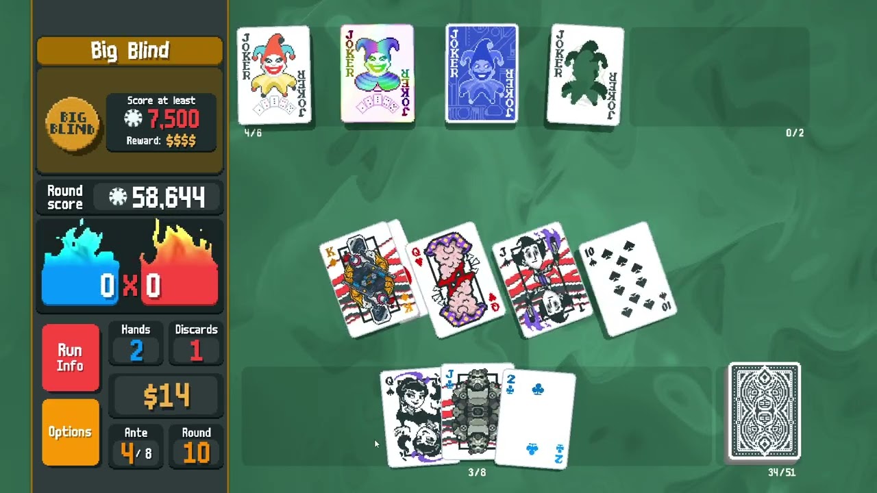 Balatro: The video ends once I beat black deck on white stake
