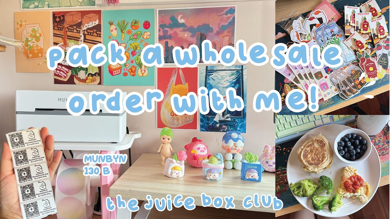 ✧˚ ༘ Pack A Wholesale Order With Me with my NEW MUNBYN Printer!!✧˚ ༘