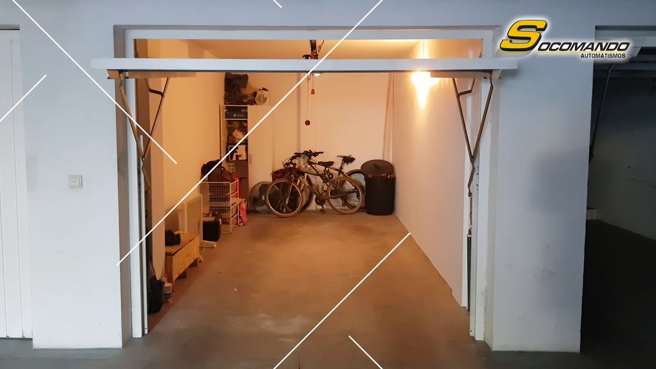 Motor de tecto Roger M40 em porta Basculante - funcionamento