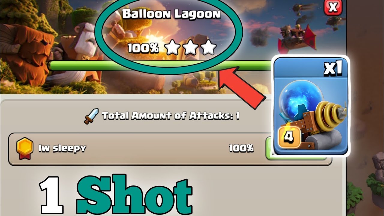 One Shot Balloon Lagoon in Clan Capital 