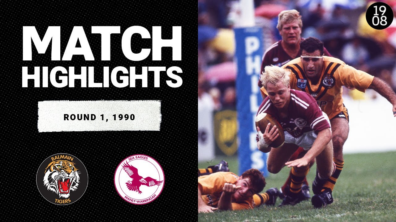 Balmain Tigers v Manly Sea Eagles | Round 1, 1990 | Classic Match Highlights