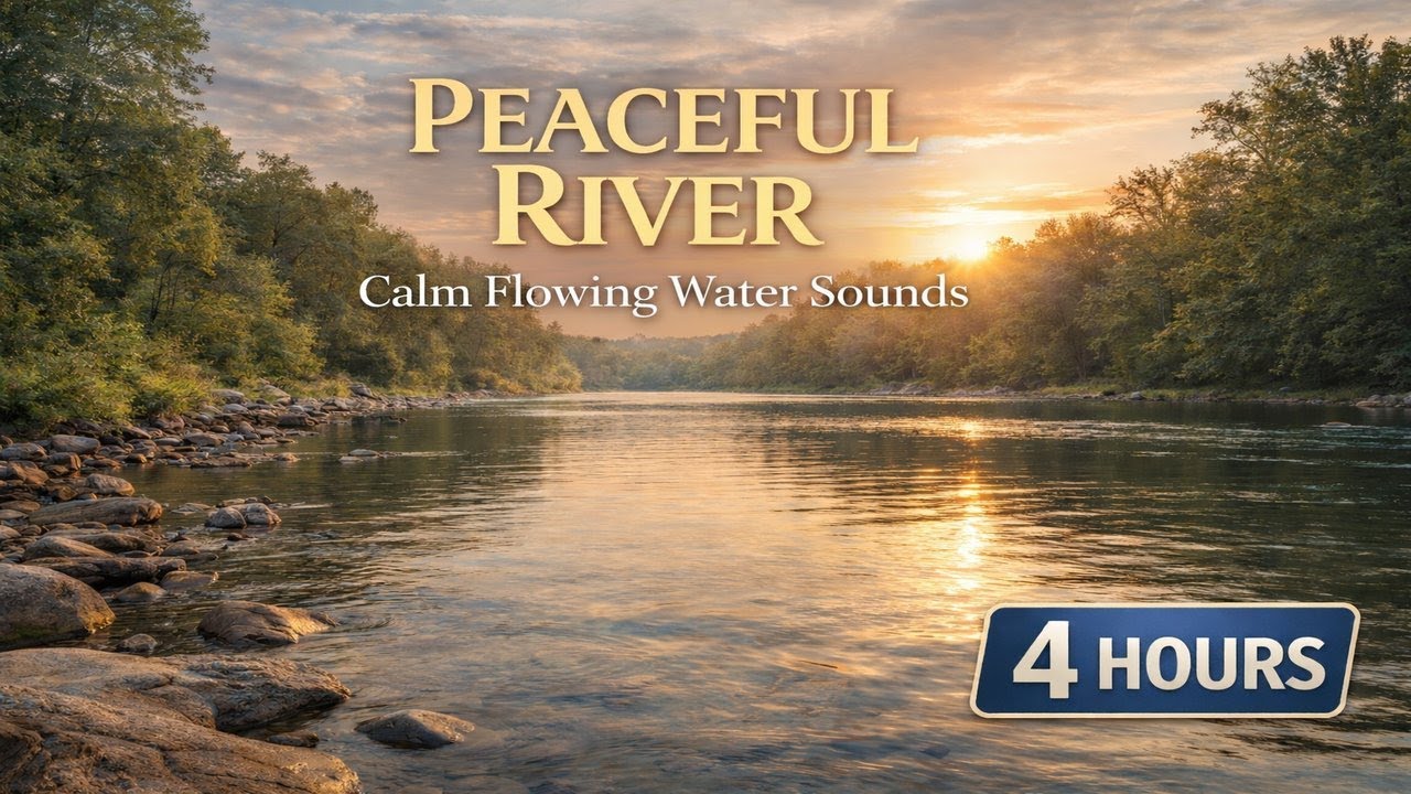 4 Hours of Peaceful River Sounds 🌿 Calm Flowing Water for Relaxation & Focus