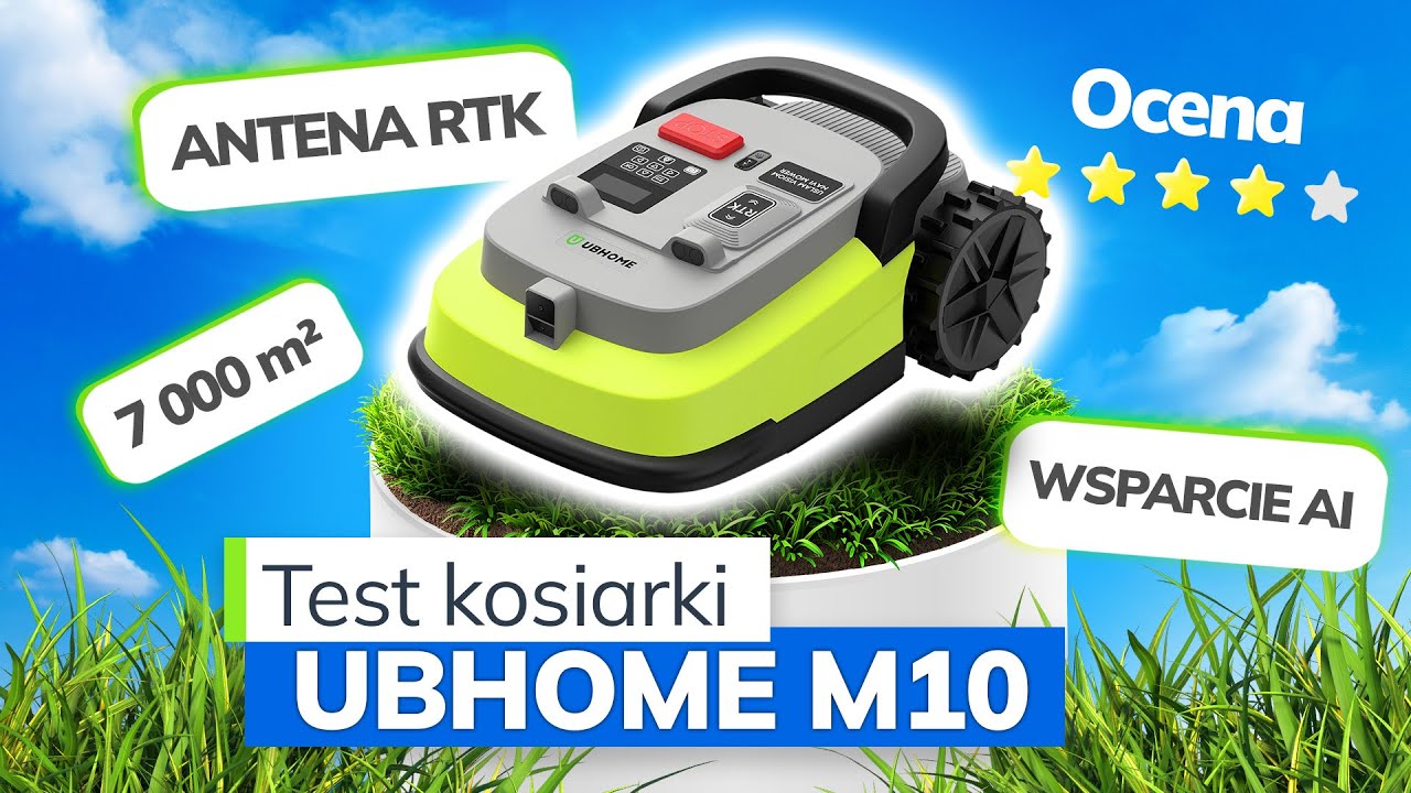 UBHOME M10 - ROBOT KOSZĄCY z Kickstartera 🍃🤖 [RTK / AI / APKA] 🤩  [TEST PRAKTYCZNY]