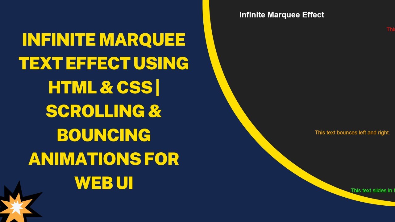 Infinite Marquee Effect with HTML & CSS | Step-by-Step Guide 🎬✨