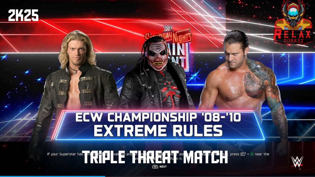 WWE Эдж против Финда против Карен Кросс за чемпионский титул ECW (2k25)