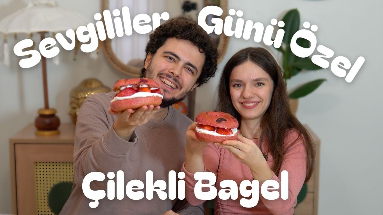 Çilekli Bagel Yaptık 🍓