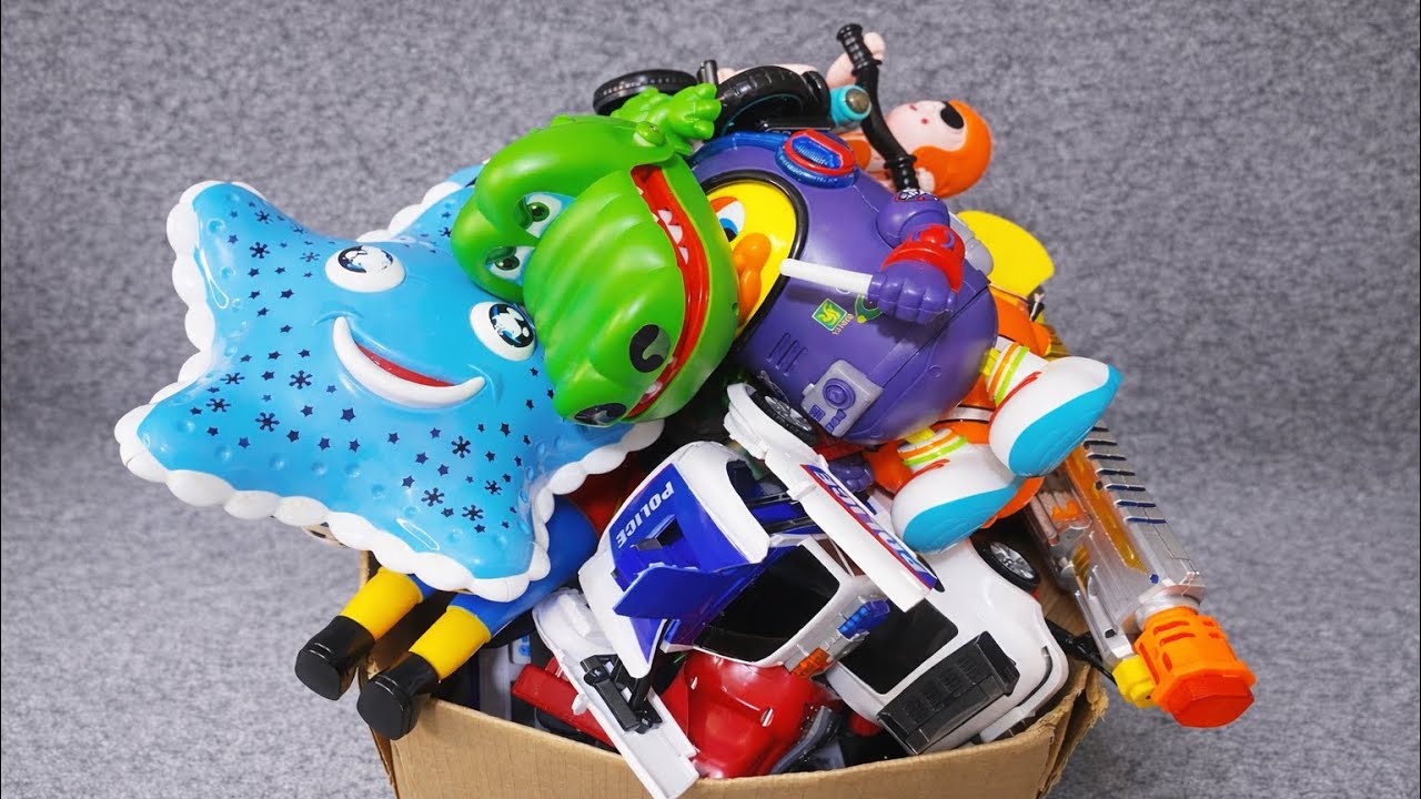 9:12 Minutes Satisfying with Unboxing police, Dolls,Toys Set,Swing&Slide Collection ASMR | Review