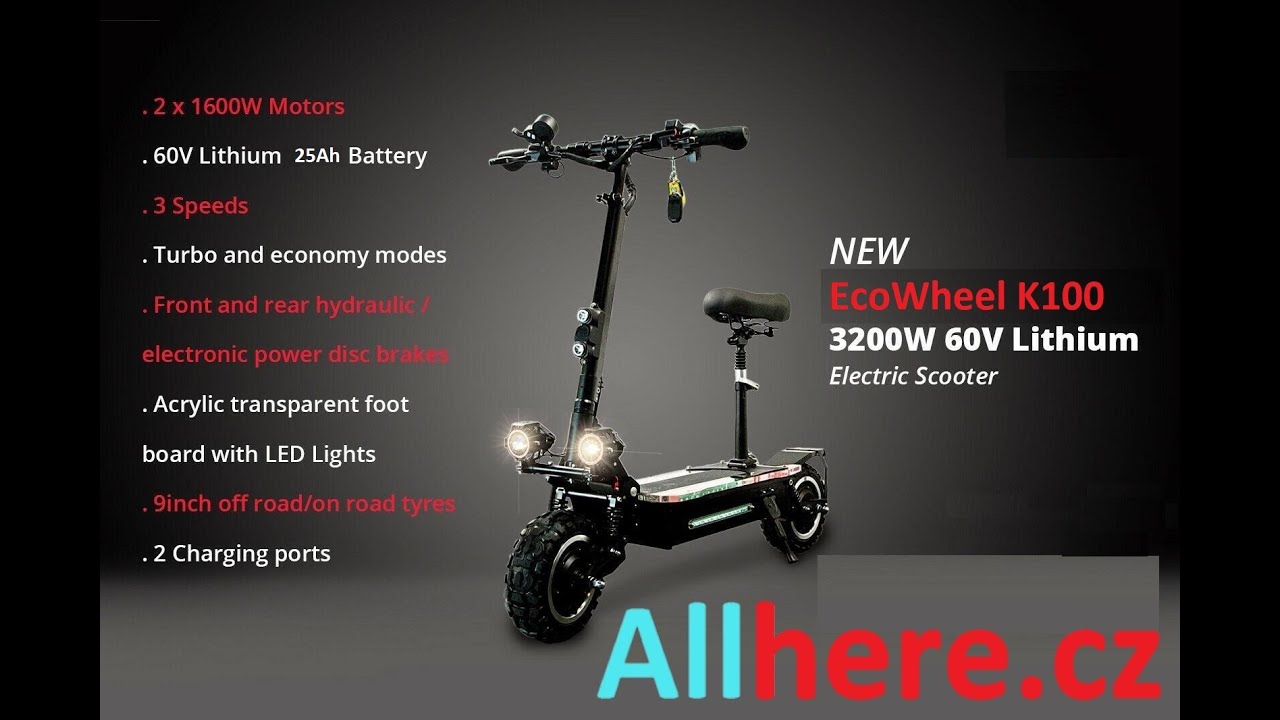 Elektrická koloběžka EcoWheel K100 - Představení / TEST