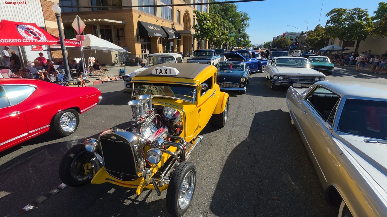 2026 American Graffiti festival parade Modesto California classic car show cruise all day vlog