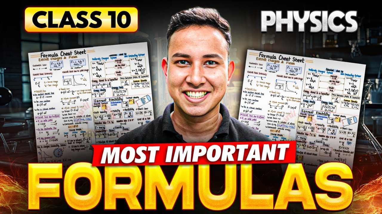 Top Physics Formulas for Class 10 Board Exams 💯 || Alok Sir