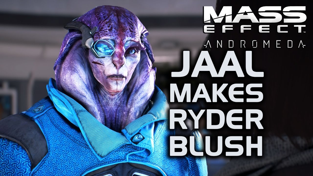 Mass Effect Andromeda - Jaal makes Ryder Blush