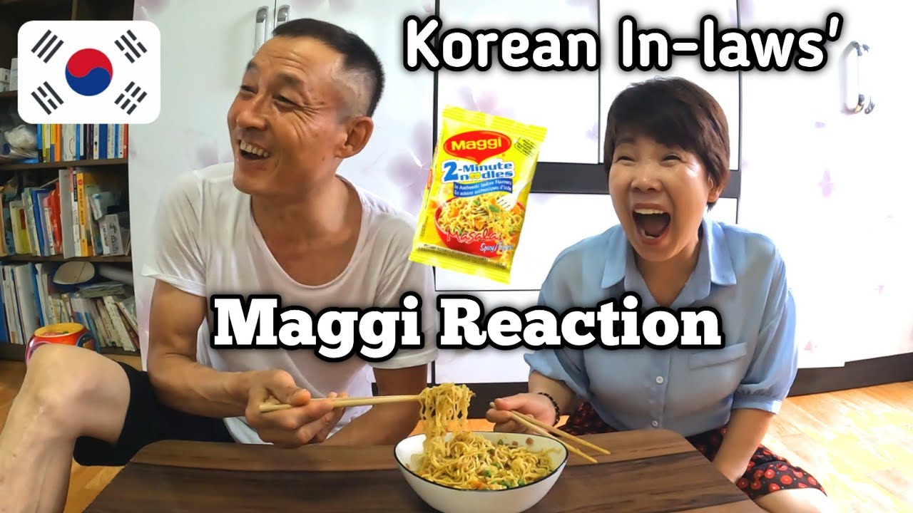 First Time Trying Indian Maggi | Indian Korean Couple